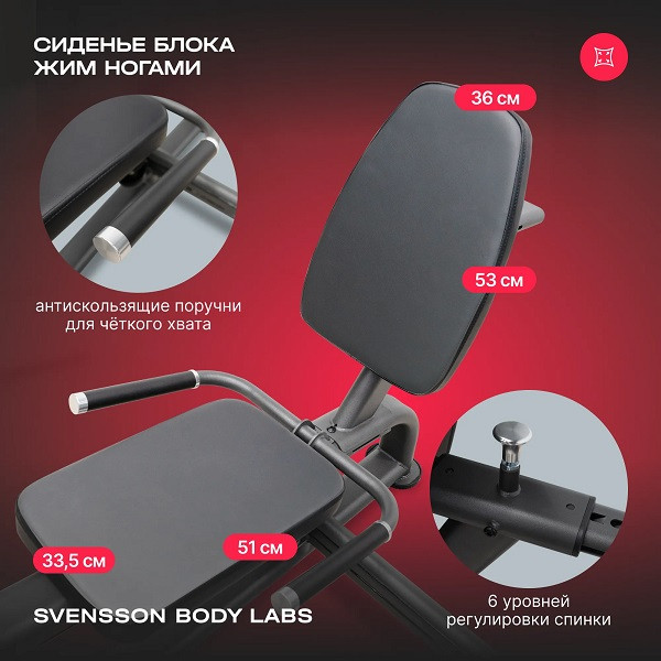 Силовой комплекс Svensson Body Labs RIGEL PLUS PRO стек 60 кг