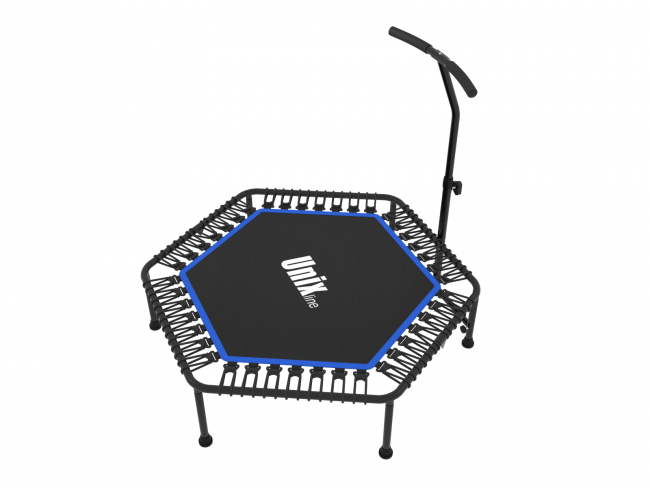 Батут UNIX line FITNESS Blue (130 cm) с ручкой Батут UNIX line FITNESS Blue (130 cm) с ручкой