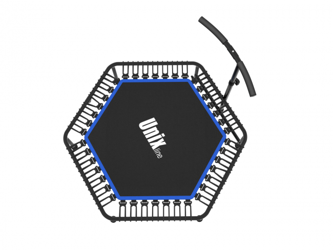 Батут UNIX line FITNESS Blue (130 cm) с ручкой Батут UNIX line FITNESS Blue (130 cm) с ручкой