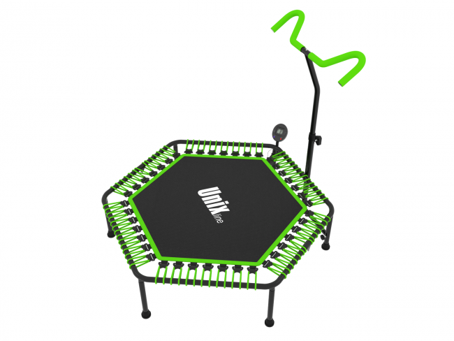 Батут UNIX line FITNESS Green PRO (130 cm) с ручкой