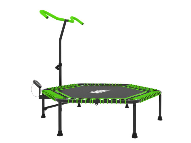 Батут UNIX line FITNESS Green PRO (130 cm) с ручкой
