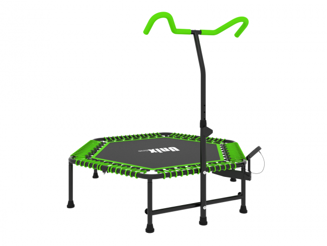 Батут UNIX line FITNESS Green PRO (130 cm) с ручкой