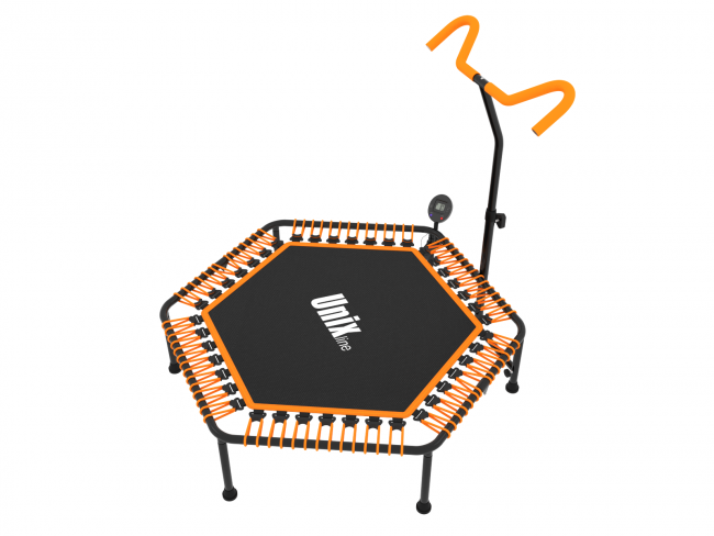 Батут UNIX line FITNESS Orange PRO (130 cm) с ручкой Батут UNIX line FITNESS Orange PRO (130 cm) с ручкой