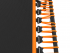 Батут UNIX line FITNESS Orange PRO (130 cm) с ручкой