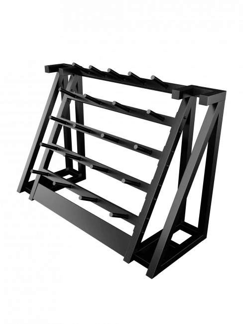Стойка для хранения штанг для аэробики (бодипампов) BRONZE GYM 190х55х128,на 20 шт.