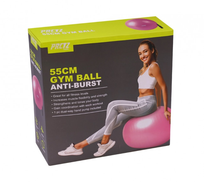 Мяч гимнастический PRCTZ GYM BALL ANTI-BURST 55 см Мяч гимнастический PRCTZ GYM BALL ANTI-BURST 55 см