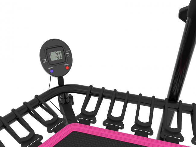 Батут для фитнеса UNIX line FITNESS Pink PRO (130 cm) с ручкой