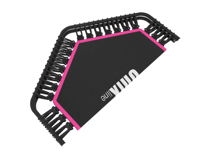 Батут для фитнеса UNIX line FITNESS Pink PRO (130 cm) с ручкой