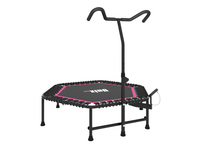 Батут для фитнеса UNIX line FITNESS Pink PRO (130 cm) с ручкой