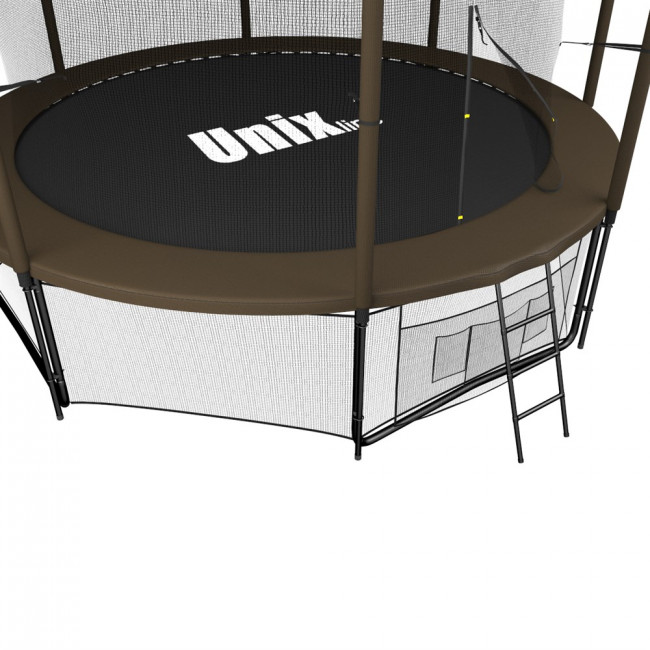 Батут с сеткой UNIX line 10 ft Black / Brown (inside)