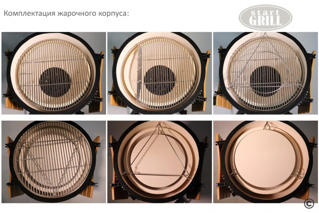 Керамический гриль-барбекю Start Grill 24 дюйма (зеленый) (61 см)