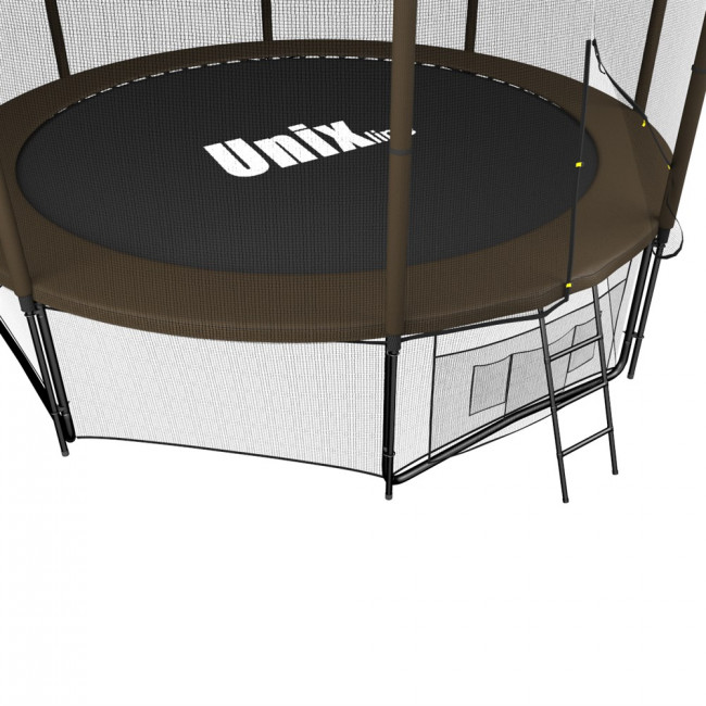 Батут с сеткой UNIX line 12 ft Black / Brown (outside) Батут с сеткой UNIX line 12 ft Black / Brown (outside)
