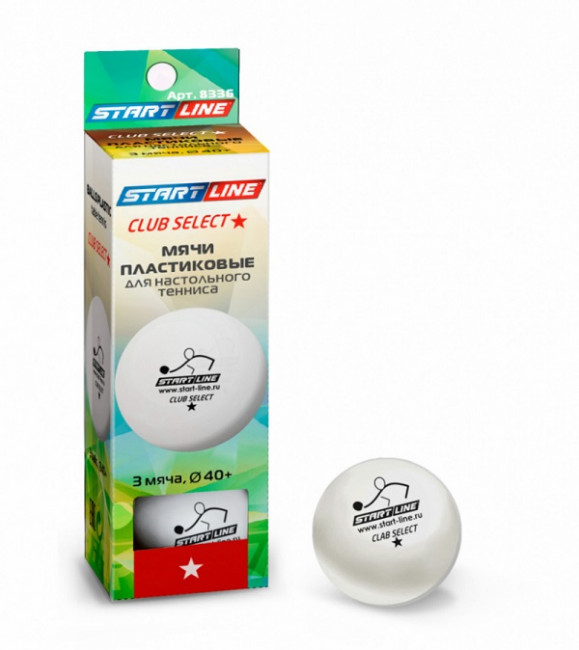 Мячи Start line Club Select 1* New (3 шт, бел.) Мячи Start line Club Select 1* New (3 шт, бел.)
