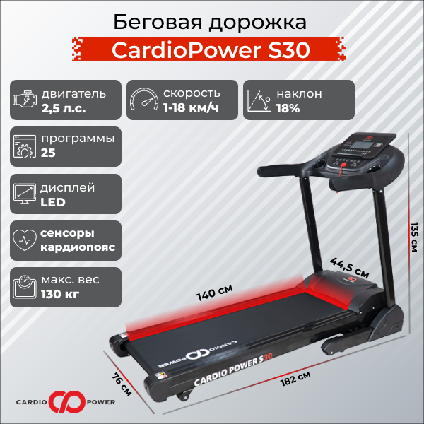 Беговая дорожка CardioPower S30 Беговая дорожка CardioPower S30