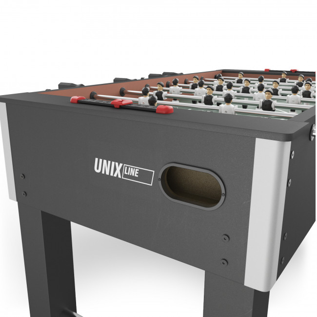Игровой стол Футбол - Кикер UNIX Line Black (140х74 cм) Игровой стол Футбол - Кикер UNIX Line Black (140х74 cм)