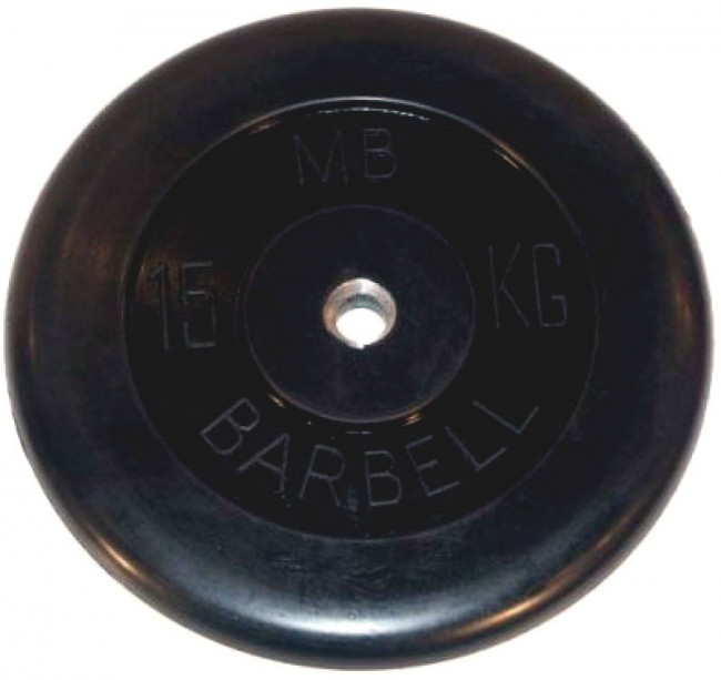Диски обрезиненные Barbell 31 мм черные, вес от 1,25 до 25 кг в ассортименте