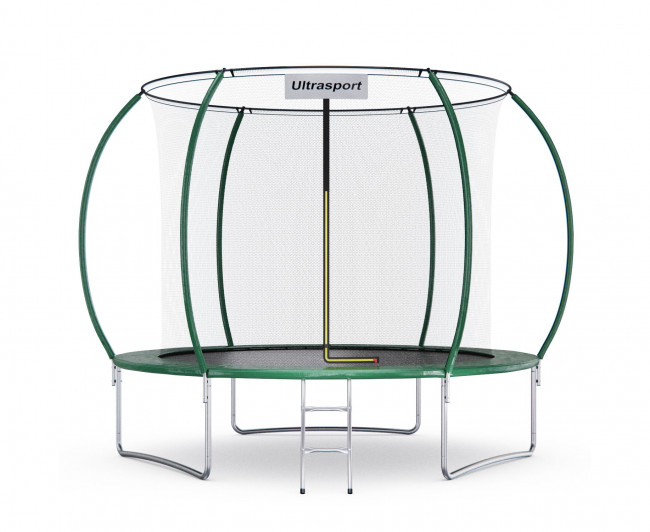 Батут DFC ULTRASPORT 10 ft с внутренней сеткой и лестницей