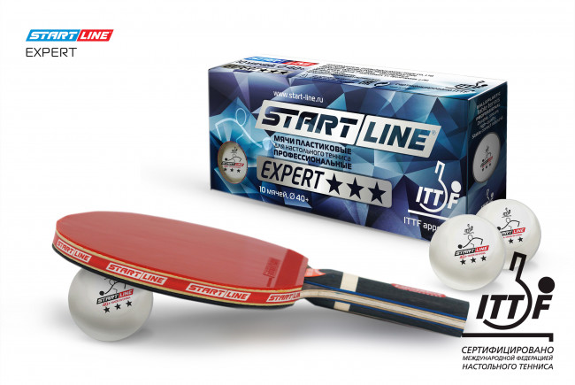 Мячи Start line EXPERT V40+ 3* (ITTF) (10 шт) Мячи Start line EXPERT V40+ 3* (ITTF) (10 шт)