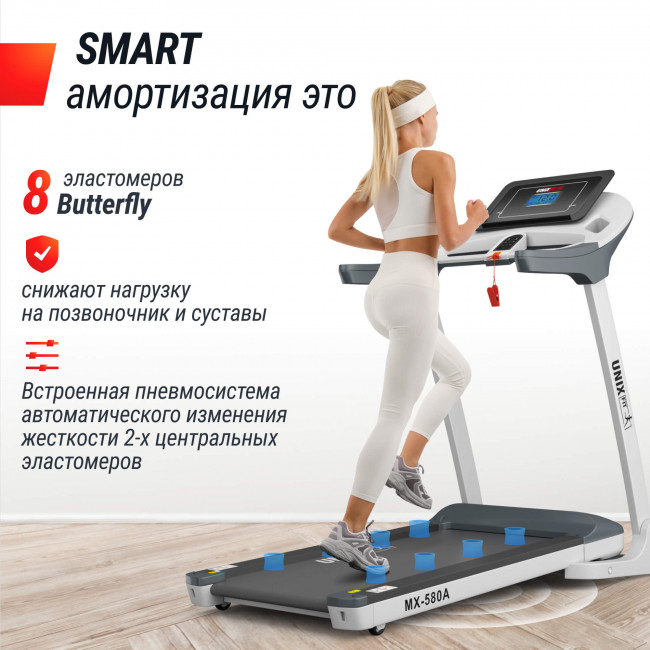 Беговая дорожка UNIX Fit MX-580A белая Беговая дорожка UNIX Fit MX-580A белая