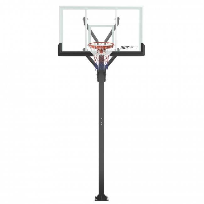 Баскетбольная стойка стационарная UNIX Line B-Stand-PC 72"x42" R45 H230-305 см