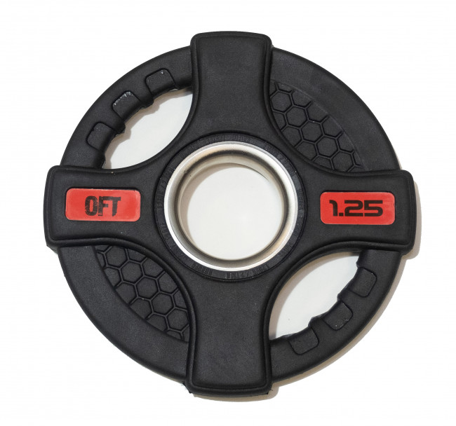 Штанга Original FitTools олимпийская 58 кг (диски с двумя хватами, черный гриф)
