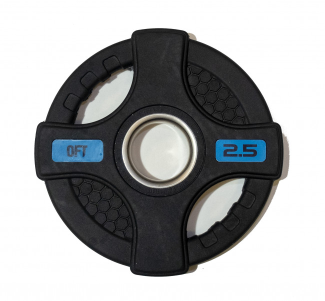 Штанга Original FitTools олимпийская 58 кг (диски с двумя хватами, черный гриф)
