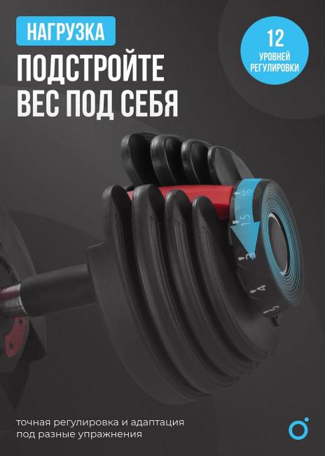 Гантель регулируемая Oxygen Fitness FLEXER 24 кг Гантель регулируемая Oxygen Fitness FLEXER 24 кг